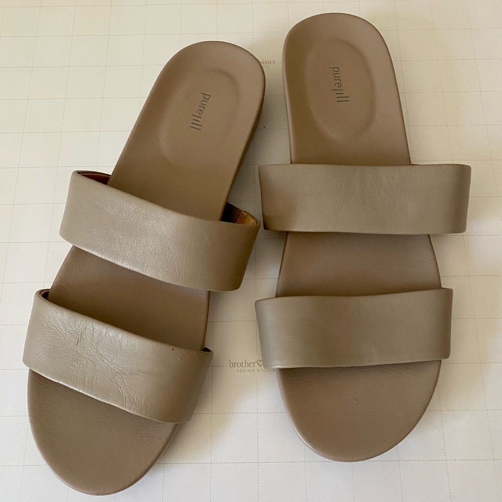 J.Jill taupe leather sandals size 9.5